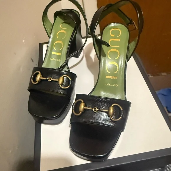 Authentic Gucci Granada Block Heels - Picture 14 of 15